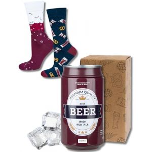 soxo Canette Bi&egrave;re Chaussettes Homme Biere Cadeau Drole Chaussette Cadeaux 40-45 Irish Red Ale 1 Paire (Soxo, neuf)
