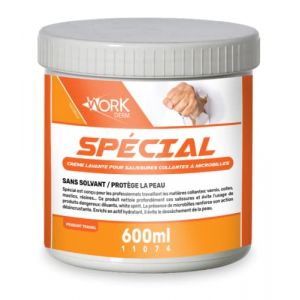Workderm - Savon crème lavante à microbilles mains pour salissures collantes : vernis, colles, mastics, résines - Sans Solvant - Workderm 600 mL (COMMERCE INTERNATIONAL, neuf)
