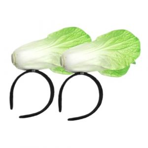 HONMEET 2 Pièces Bandeau De Chou Chinois Bandeau De Nouveauté 3d Cerceau De Cheveux Végétaux Coiffure De Chou Bandeau De Maquillage Pour Enfant Pour Fournitures De Fête De Costume (ATriss, neuf)