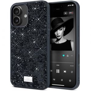 BEZ&reg; Coque pour iPhone 17 Paillette, Coque Compatible avec iPhone 17 Glitter Series de Etuis avec Bling & Co., &Eacute;tui en Diamant Etincelant et &agrave; Cristal Bling, Noir de Jais (TheBlingZ., neuf)