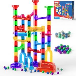 109 Pi&egrave;ces Transparente Tricky Bille Jeux de Construction Circuit Billes Jeu Educatif Marble Rush STEM Labyrinthe Jeux Enfant Convient aux Gar&ccedil;ons et aux Filles de 3-12 Ans Cadeau (Jane-EU, neuf)