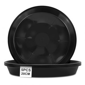 vsshe 5pcs Soucoupe Pot Fleur Plateaux Plastique Pour Pots Fleurs, Bac D'&Eacute;gouttement Durable Pour Pots de Fleurs, Dessous Pot de Fleur Pour Plantes Pour Jardinage Culture Hydroponique Maison Et Jardin (tirehor, neuf)