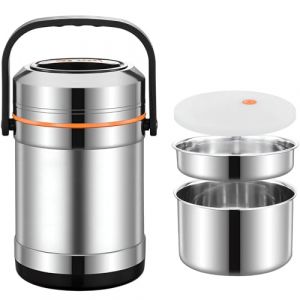 LANMOU Boite Alimentaire Isotherme Repas Chaud en Acier Inoxydable 2L Thermos Alimentaire Chaud sans BPA, 10h Chaud/Froid, Boite Isotherme Repas Chaud pour Ecole, Bureau, Camping (LANMOU HOME, neuf)