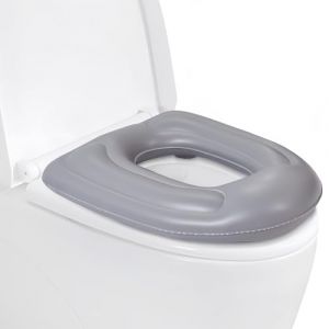 Coussin de Si&egrave;ge de Toilette Gonflable en PVC avec Ventouse, R&eacute;glable en Hauteur, &Eacute;tanche et Confortable, Housse WC pour Adulte, Soulagement du Coccyx, Id&eacute;al Voyage et Convalescence (qingzeyuan, neuf)