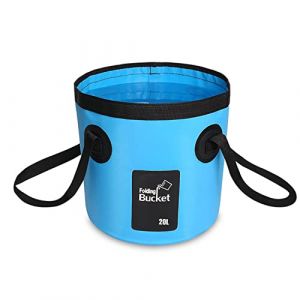 Seau Pliable, 20L Seau &agrave; Conteneur Pliable Portable, Seau de P&ecirc;che Pliable Portable Multifonctionnel pour Randonn&eacute;e, P&ecirc;che, Nautisme, Jardinage, Bleu (BIHAND-EU, neuf)