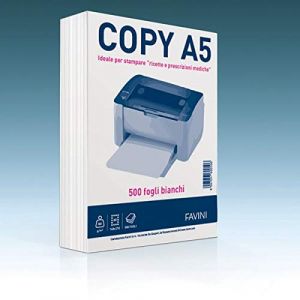 Papier Copy – A5 – 148 x 210 mm – 80 g – Blanc – Favini – Lot de 500 feuilles (PoloItalia, neuf)