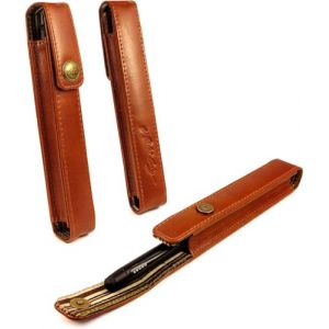 Alston Craig Porte-stylo vintage en cuir pour s'adapter aux stylos MontBlanc et Cross, marron, Vintage (Tuff-Luv, neuf)