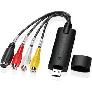Viojrlly Convertisseur VHS vers numérique, Carte de Capture vidéo Hi8 VHS vers DVD USB 2.0, numériseur Audio-vidéo, convertisseur VHS vers USB pour PC, convertisseur vidéo, convertisseur DVD (TERRA NOVA DISTRIBUTORS, neuf)