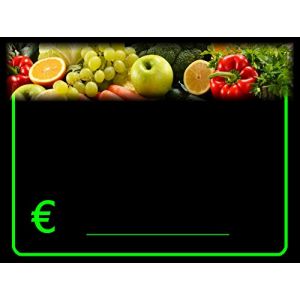 Lot de 30 etiquettes de prix porte prix tableau de prix marqueur plastifies pour la fruits et legumes 8,3x11,3 centimètres (supports ne sont pas inclus) (G.S.T SERVICE S.R.L, neuf)
