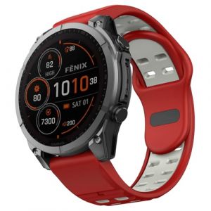 MYSNBKN 26mm Quick Fit Bracelet pour Fenix 8 51mm/Epix Pro 51mm/Fenix 7X Pro/Fenix 7X/Fenix 6X/Fenix 6X Pro/Fenix 5X/Fenix 5X Plus/Fenix 3/Fenix 3 HR (MYSNBKN-FR, neuf)
