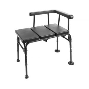 KMINA - Banc de Transfert Baignoire avec Accoudoir Rembourré, Siège Réglable en Hauteur, Personnes Âgées, Handicapé - Made in Europe (KMINA, neuf)