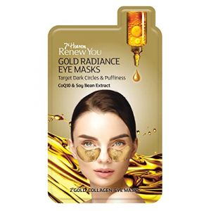 7th Heaven - Renew You - Masque Yeux Eclat d'Or - Masque Anti Cernes - Cible les Cernes et les poches - Masques pour les Yeux au Collag&egrave;ne Dor&eacute; - Vegan et Cruelty Free - Bo&icirc;te de 12 Masques (BOC Online, neuf)
