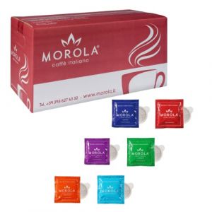 Caffè Morola - Kit Goût Gaufres - Dosettes compostables ESE44 - Dégustation Café Classique, Orange, Limited, Crémeux, Dek, El Mirador (120, Gaufres) (Morola Caffè Italiano, neuf)
