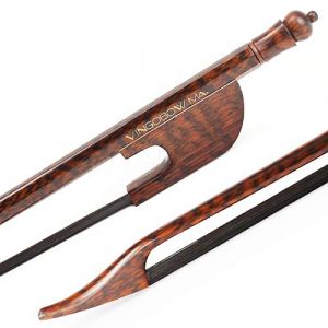 VingoBow Archet de violon baroque en bois de serpent Noir Nouveau Taille Pleine Coiffure de Cheval Sauvage Son Plus Facile Contr&ocirc;le Art No.610VB (VINGOBOW, neuf)