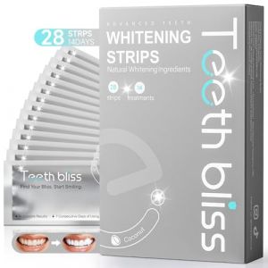 Blanchiment Dentaire, Bandes Blanchissantes Dents: Teethbliss 28 Bandes Sans Peroxyde Blanchiment Dentaire pour 14 Applications, Formule &agrave; Faible Sensibilit&eacute;, Contre les Taches de Caf&eacute;/Vin/Tabac (chaozhiyue, neuf)