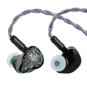 Linsoul Kiwi Ears Astral in-Ear Monitor, &Eacute;couteurs c&acirc;bl&eacute;s 1DD + 6BA, &Eacute;couteur HiFi Studio Recording et m&eacute;lange, IEM de Jeu Portable pour Les ing&eacute;nieurs musicaux Professionnels audiophiles (Vert) (Linsoul Audio-FR, neuf)