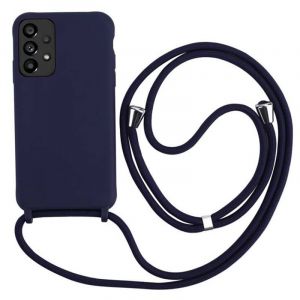 Keteen Collier pour Samsung Galaxy A53 5G Coque Silicone Liquide Bumper Housse Galaxy A53 5G Lani&egrave;re avec Cordon R&eacute;glable Longueur Cha&icirc;ne Lanyard Case Housse &Eacute;tui pour Samsung Galaxy A53 5G, Bleu (Keteen, neuf)