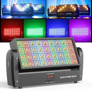220W Barre LED Wallwasher Lyre LED Lumiere DJ Stroboscope D'éclairage de Scène Ambiance Effets Faisceau avec dmx Contrôle pour DJ Fête Disco Mariages Soiree (YiLiSheng, neuf)