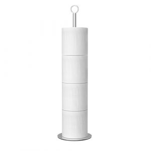 Porte-papier toilette autoportant avec fonction de réserve - Support de papier toilette en acier inoxydable pour salle de bain - Peut contenir 4 à 6 rouleaux (Guangzhou Xiaopinggai Network Technology Co.,Ltd., neuf)