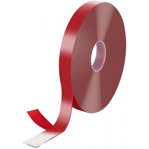 POPPSTAR Ruban adhésif double face acrylique transparent extra fort (20 m x 19 mm x 2 mm), Accroche tableau sans percer et repositionnable (poppstar*, neuf)