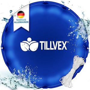 tillvex® Coussin gonflable d’hivernage pour piscine, taille XXL, avec valve de sécurité et double couture, kit de réparation inclus, 300 cm, bleu (DWD-Company, neuf)