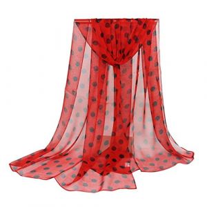 Dancila Dames Foulards En Soie Femmes Floral Imprim&eacute; Soie Mousseline De Soie Foulard &Eacute;charpe Wrap Foulards Foulard 155 * 50cm Ch&acirc;les Tube &Eacute;charpe (Rouge) (Rembcom, neuf)