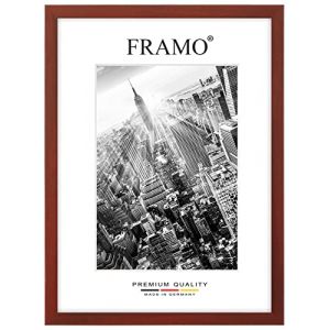 FRAMO Cadre photo en bois 50 x 70 cm sur mesure - Rouge essuyé | Couleur/Taille sélectionnable | verre acrylique antireflet | Cadre pour Puzzle | Photos | affiche (Framecenter24_online, neuf)
