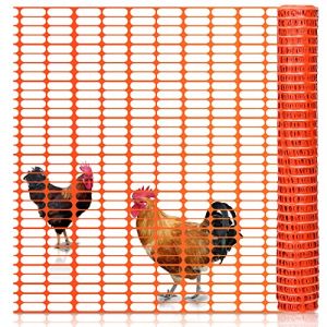 Yakimz Filet de protection en plastique - 1 m x 50 m - Orange - Clôture de chantier - Filet de sécurité - Filet de capture - Clôture de sécurité (HITGROW, neuf)