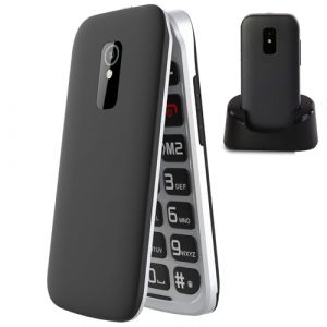FEGA Téléphone Portable Senior Débloqué à Clapet, 4G LTE Telephone Portable pour Personnes âgées avec Grandes Touches Bouton SOS Haut-Parleur de Boîte Batterie 1300mAh F1 (FutureGroup, neuf)
