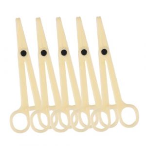 Hohopeti 5 pi&egrave;ces Pince &agrave; Piercing Jetable Plastique Forceps Serrage Rond Outil Percage Corps Professionnel pour Femme et Homme Beige (Orcchid, neuf)
