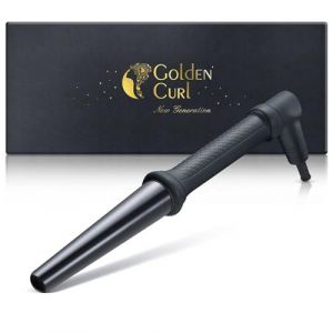 Golden Curl Boucleur Fer à boucler BAMBINO Conique - Grandes Boucles Style Beauty Curly Hair pour tous types de cheveux Garantie 5ans (Noir) (Golden-Curl, neuf)
