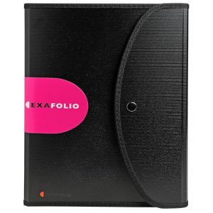 Exacompta - Réf. 55834E - Carton de 5 trieurs Exafolio - avec porte-bloc et valisette Exactive - 1 compartiment renforcé pour tablette - 6 compartiments - dim 33x25,5 cm - pour A4 - noir (OFFICE24_7 F, neuf)