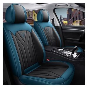DINGQINGYUN Housses de Si&egrave;ge de Voiture pour Toyota Prius 2002-2024, Ensemble Complet de Housses Siege Auto Cuir, Compatible avec Les Airbags Lat&eacute;raux, 5 Seats(Blue-Black) (fenghuanqipeihang, neuf)