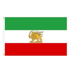 Drapeau de l'Iran, vieux drapeau historique de l'Iran et forme drapeaux iraniens avec couronne de soleil lion polyester de qualit&eacute; sup&eacute;rieure pour patriotisme et d&eacute;coration, drapeau national de (Tingsaiyue, neuf)