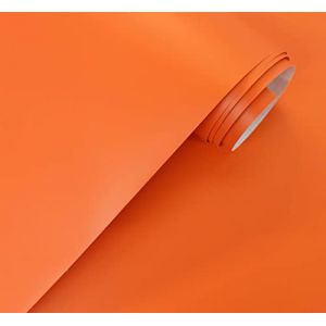 Papier Adhesif pour Meuble Orange Mat Film Adhesif pour Mur Cuisine Fen&ecirc;tre Toilette Cristal Vinyle Decoratif Impermeable Stickers Meubles 40x300 cm (GOYA PRINT, neuf)