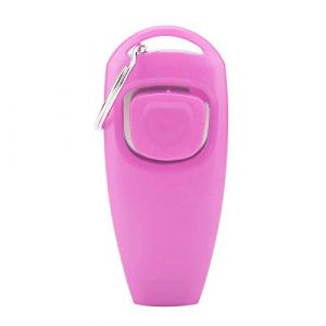 Zerodis Pet Trainer Keyring Aid Click Puppy and Cat Clicker Whistle Dog Training Tool Guide for Puppy Dogs(Rose) (Aeuyweu, neuf)