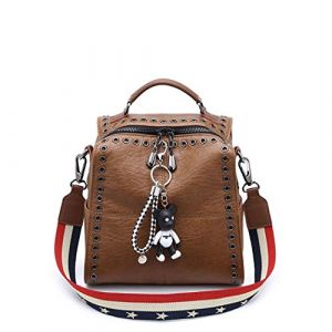 DEERWORD Femme Sac a Dos Sacs à Main Portés Bandouliere Feminin Ados Original PU Cuir 3020 1pc Ensemble Marron (WUJUNWEI LTD, neuf)
