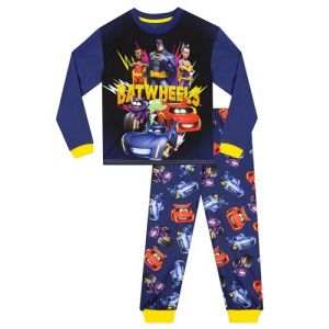 DC Comics Pyjama Batman pour Enfants Pyjamas pour gar&ccedil;on Batwheels | Pyjama d'hiver pour gar&ccedil;on | Violett 7-8 Ans (Character FR, neuf)