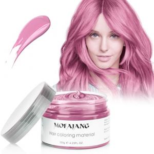 Coloration Temporaire Cheveux, 4.23 oz Coloration Cheveux Femme Homme, Cire Colorante Temporaire Pour Cheveux Facile À Laver Et À Changer De Couleur, Convient Pour Cosplay Halloween (Rose) (SOVONCARE Official FR, neuf)