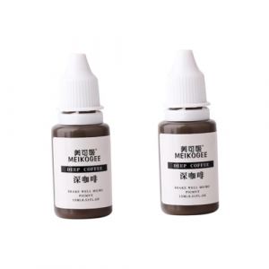 minkissy 2 Pièces kit de pigments Pigment végétal Pigment semi-permanent Pigment concentré encrer encre de maquillage se réconcilier contour des lèvres Café noir (Prettbeauty, neuf)