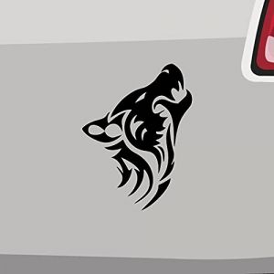 Autocollant tribal loup garou - Motif chien - En vinyle - 6 tailles et 21 couleurs (Stickerfreaks, neuf)