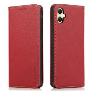 binandteam Coque pour Samsung Galaxy A05 4G,Housse en Cuir PU Portefeuille, Etui de Protection à Rabat Magnétique,Pochette Fermeture Anti-Choc Protection - Rouge (Yiranfuns, neuf)