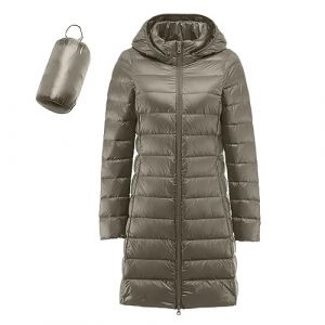 Femme Doudoune L&eacute;g&egrave;re Femme Hiver Veste Doudoune Capuche Pliable Fine Ultralight Femme Grande Taille Puffer Jacket Blouson Doudoune Duvet Plume Oversize Doudounes de Randonn&eacute;e Femme (extensivc, neuf)