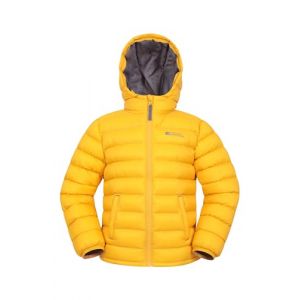 Mountain Warehouse Seasons Manteau Imperméable pour Fille Et Garçon - Doudoune Rembourrée Et Légère À Capuche pour Enfant, Veste d'hiver Matelassée pour Garçon Et Fille Jaune 11-12 Ans (Mountain Warehouse, neuf)