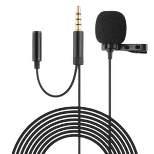 1 Pièce Micro Cravate, Microphone Jack Audio avec Clip, 3 Mètre Micro Cravate Interview Condensateur Omnidirectionnel Pour Enregistrer des Interviews/Vidéoconférences/Podcasts/Appels Téléphoniques (ZHANG JING DE DIAN, neuf)