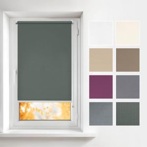 Estika Stores enrouleurs intérieurs sans perçage - Gris foncé 50 x 120 cm - Stores montables sans perçage, intimité, Protection Solaire (Estika, neuf)