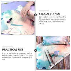 KICHOUSE Coussin de Manucure Octogonal en Tissu Doux Tapis de Nail Art Antid&eacute;rapant Kit 1 Pi&egrave;ce pour Domicile et Salon Accessoire Pratique pour Soins des Ongles et Manucure (yuzhileiji, neuf)