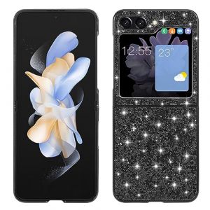 Coque pour Samsung Galaxy Z Flip 5 Paillette Glitter Housse Etui de Protection Shiny Cas Cover Strass Brillante Bling Bling Ultra Silicone Luxury Backcase Coquille pour Samsung Galaxy Z Flip 5 ,Noir (Bolong, neuf)