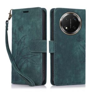 KQXG Coque pour Honor Magic 7 Lite 5G / Honor X9c - Housse en Cuir Synthétique Premium avec Rabat Magnétique, Étui Portefeuille avec Carte Slots, Antichoc, Silicone Intérieur -Vert (SOLOKE, neuf)