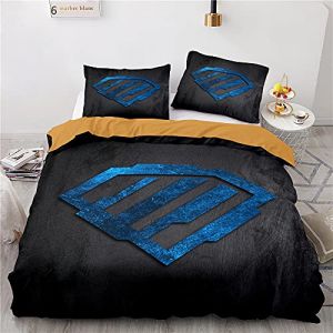 NICHIYOBI Parure de lit, constituée de housse de couette de 200 x 200 cm et de taies d’oreiller, motif de Hello Kitty, en microfibre, impression numérique 3D, trois pièces, (6, lit double (Double)) (NORTTA, neuf)